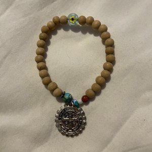 Bracelet with St Benedict Coin Charm